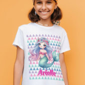 Aangepaste Mermaid patroonnaam T-shirt
