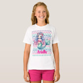 Aangepaste Mermaid patroonnaam T-shirt (Voorkant volledig)