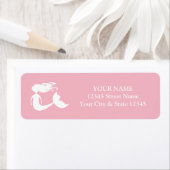 Aangepaste mermaid retouradreslabels in roze etiket (Insitu)
