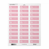 Aangepaste mermaid retouradreslabels in roze etiket (Full Sheet)