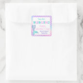 Aangepaste Mermaid Valentijnsdag Vierkante Sticker (Tas)