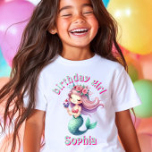 Aangepaste Mermaid verjaardagsnaam T-shirt
