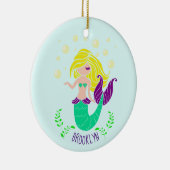 Aangepaste mermaid-versiering keramisch ornament (Rechts)