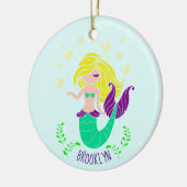 Aangepaste mermaid-versiering keramisch ornament (Links)