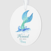 Aangepaste mermaid-versiering ornament (voorkant)