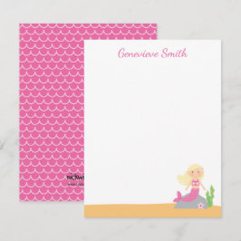 Aangepaste mermaïdeartikelen | Blonde roze Kaart