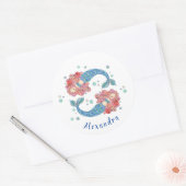 Aangepaste Mermaids Ronde Sticker (Envelop)