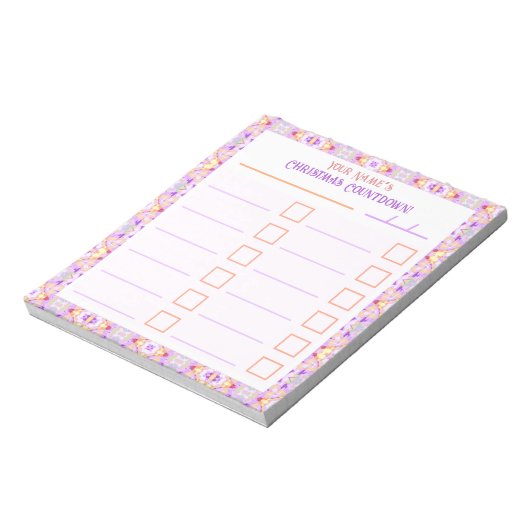 Aangepaste Merry Bright Christmas Planner Checklis Notitieblok (Linkerzijde)