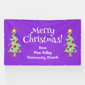 Aangepaste Merry Christmas Church Banner (Horizontaal)
