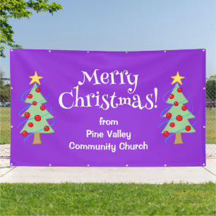 Aangepaste Merry Christmas Church Banner