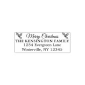 Aangepaste Merry Christmas Family Adres Stamp Zelfinktende Stempel (Design)