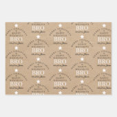 Aangepaste Merry Christmas Kraft Monogram Brother Inpakpapier Vel (Voorkant 3)