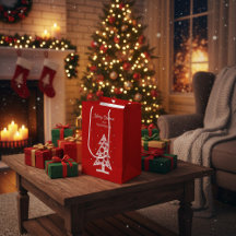 Aangepaste Merry Christmas Line Art Tree