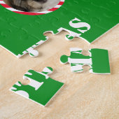 Aangepaste Merry Christmas Photo Jigsaw Collage Pu Legpuzzel (Zijkant)