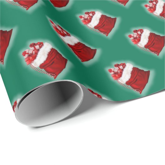 Aangepaste Merry Christmas Pine Tree Green Gift Cadeaupapier (Rol Hoek)