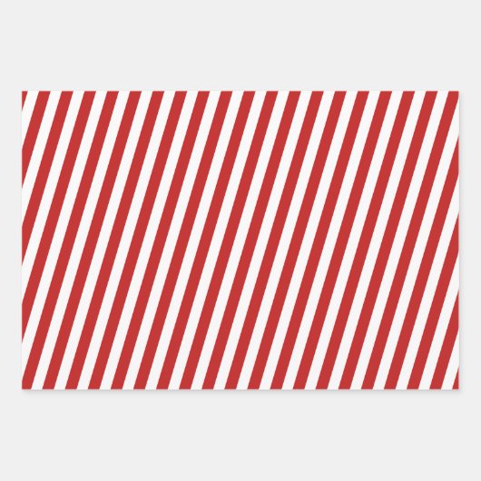Aangepaste Merry Christmas Red Candy Cane Monogram Inpakpapier Vel (Voorkant 2)
