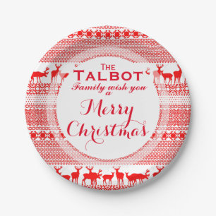 Aangepaste MERRY CHRISTMAS SEASON'S GROETTE Papier Papieren Bordje