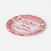 Aangepaste MERRY CHRISTMAS SEASON'S GROETTE Papier Papieren Bordje (Gekanteld)