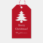 Aangepaste Merry Christmas tree cadeau labels met  Cadeaulabel (Voorkant)