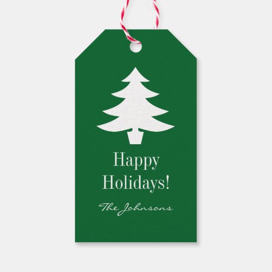 Aangepaste Merry Christmas tree cadeau labels met Cadeaulabel (Achterkant)