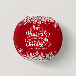 Aangepaste Merry Little Kerstmis Button