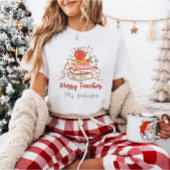 Aangepaste Merry Teacher Retro Kerstmis T-shirt