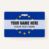 Aangepaste metalen clipbadge met EU-vlag Badge (Voorkant)