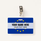 Aangepaste metalen clipbadge met EU-vlag Badge (Voorkant met clip)