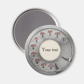Aangepaste metalen draaischijf telefoon magneet (Voorkant / Achterkant)