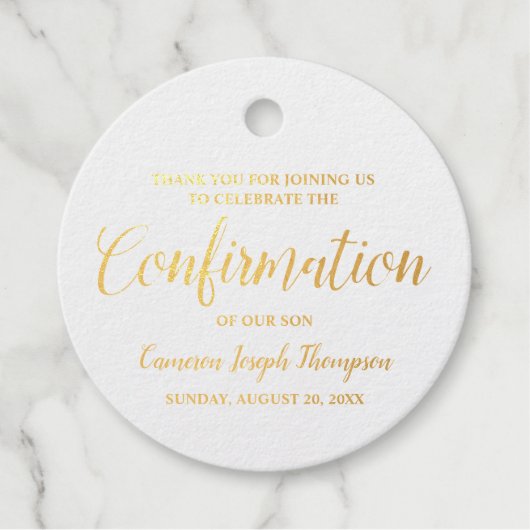 Aangepaste metalen Gold Boy Bevestiging Hartelijk Bedankjes Labels (Voorkant)