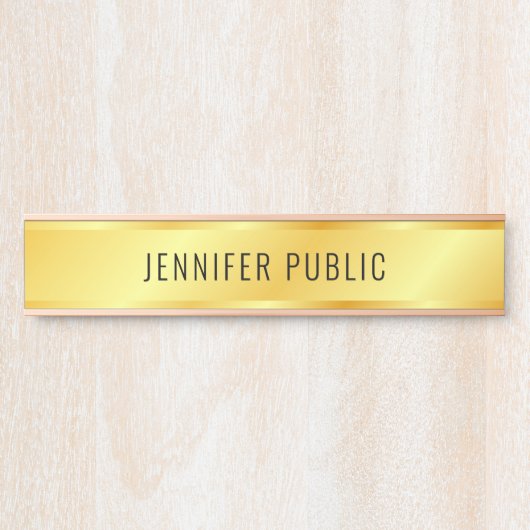 Aangepaste metalen handmatige Faux Gold-deur Deurbordje (Voorkant)