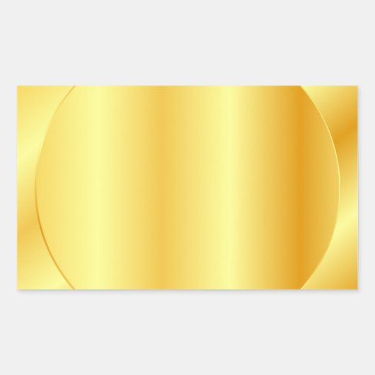 Aangepaste, metalen look Faux Gold Blank Sjabloon Rechthoekige Sticker (Voorkant)