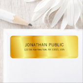 Aangepaste metalen look Faux Gold Elegant Sjabloon Etiket (Insitu)