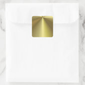 Aangepaste metalen look nep goud blanco sjabloon vierkante sticker (Tas)