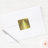 Aangepaste metalen look nep goud blanco sjabloon vierkante sticker (Envelop)
