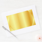 Aangepaste metalen look nep goud lege sjabloon rechthoekige sticker (Envelop)