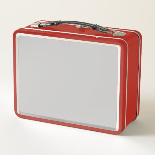 Aangepaste metalen lunchbox |  rode tinnen doos (Achterkant)