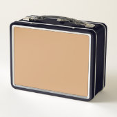 Aangepaste metalen lunchbox – Warm zand ontwerp (Achterkant)