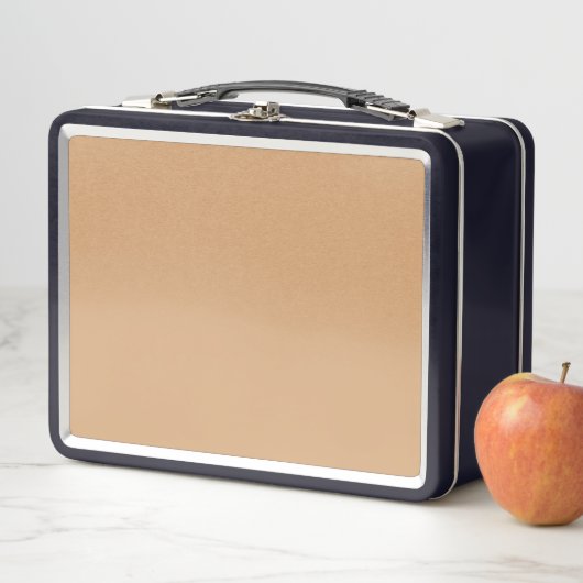 Aangepaste metalen lunchbox – Warm zand ontwerp (In situ)