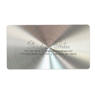 Aangepaste metalen radiale look - Chroom Etiket