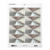 Aangepaste metalen radiale look - Chroom Etiket (Full Sheet)