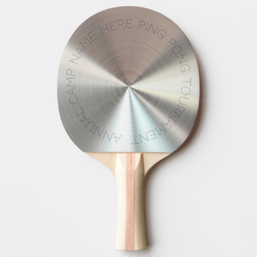 Aangepaste metalen radiale look - Chroom Tafeltennisbatje (Voorkant)