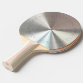 Aangepaste metalen radiale look - Chroom Tafeltennisbatje (Voorkant Gekanteld)
