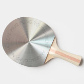 Aangepaste metalen radiale look - Chroom Tafeltennisbatje (Zijkant)