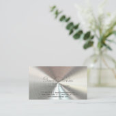 Aangepaste metalen radiale look - Chroom Visitekaartje (Staand voorkant)