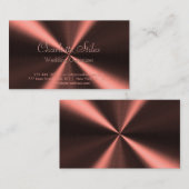 Aangepaste metalen radiale look - koper visitekaartje (Voorkant / Achterkant)