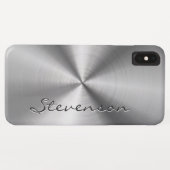 Aangepaste metalen radiale, roestvrije stalen look Case-Mate iPhone case (Achterkant (horizontaal))