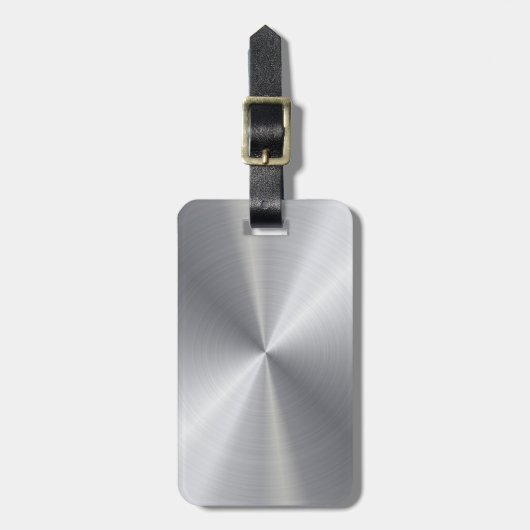 Aangepaste metalen radiale textuur 2 bagagelabel (Voorkant verticaal)