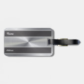 Aangepaste metalen radiale textuur 2 bagagelabel (Achterkant horizontaal)