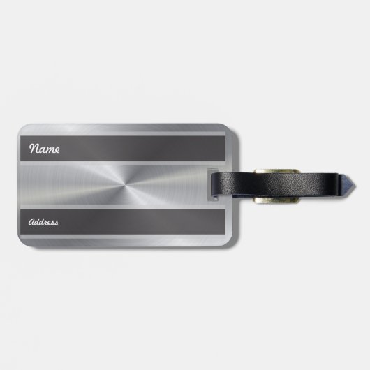 Aangepaste metalen radiale textuur 2 bagagelabel (Achterkant horizontaal)